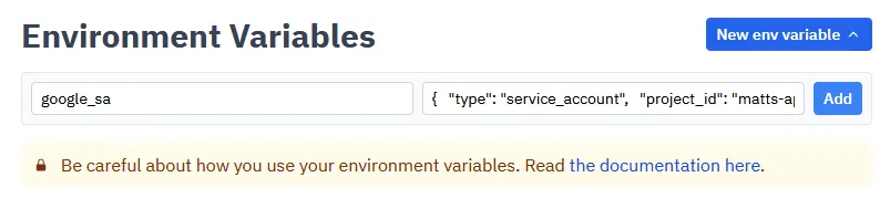 Environment Variables